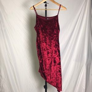 Red velvet dress